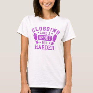 Ihrs Verstopfungs-Tanz-Shirt-lila Sport-Sprichwort T-Shirt