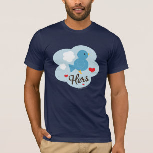 Ihrs zusammenbringen Liebe-Vogel-T-Shirt T-Shirt