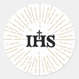 IHS-Christogramm-Aufkleber Runder Aufkleber