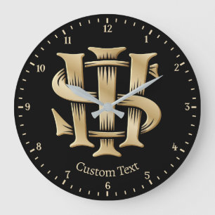IHS Christogramm Große Wanduhr