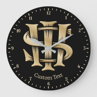 IHS Christogramm Große Wanduhr