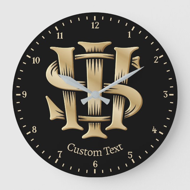 IHS Christogramm Große Wanduhr (Vorderseite)