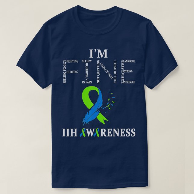 IIH Warrior, Idiopathic Intracranial Hypertension  T-Shirt (Design vorne)