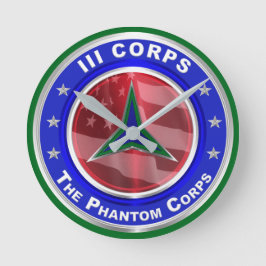 III Corps Phantom Corps - Sake Runde Wanduhr