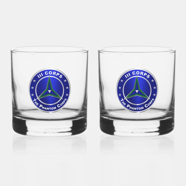 III. Panzerkorps  Whiskyglas (Vorderseite)