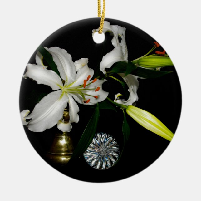 Iirsh Design - Sammlung von Messing und Blume Keramikornament (Vorne)