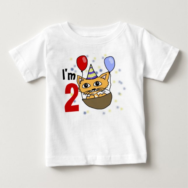 Ik ben 2 verjaardag baby t-shirt (Vorderseite)