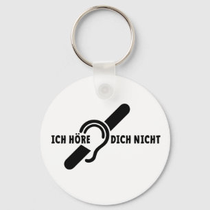 Ik ben doof. Doven, Dornhai. Lippenlezen Schlüsselanhänger