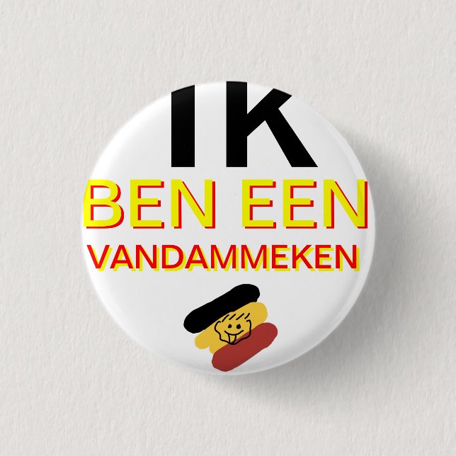 Ik ben een Vandammeke Button (Vorderseite)