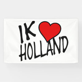 Ik Heart Holland bk on wt bnrcnm Banner