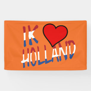 Ik Heart Holland Overlay auf oder auf einem Bild Banner