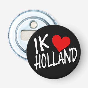 Ik Heart Holland white on bk bocnt Flaschenöffner