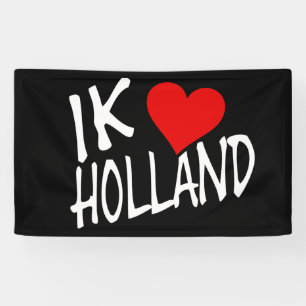 Ik Heart Holland wt auf bk bnrt Banner