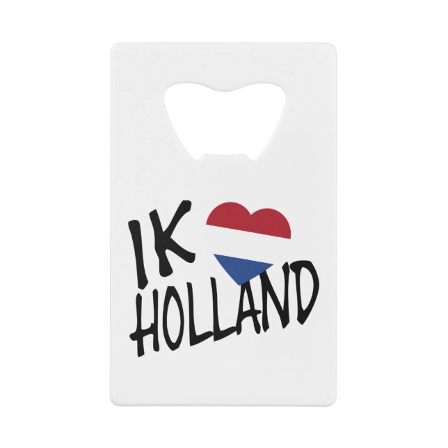Ik Heartflagge Holland bk auf der Tragfläche Geldbeutel Flaschenöffner (Vorderseite)