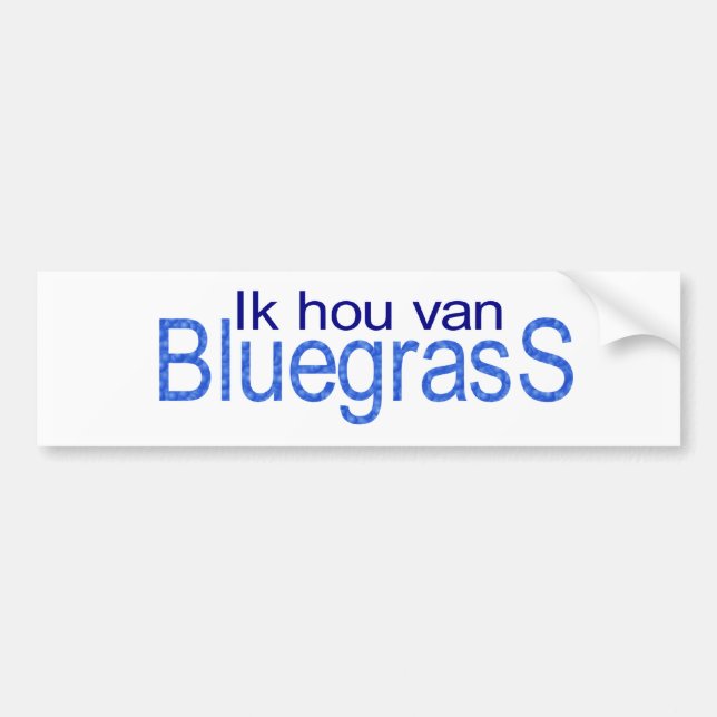 Ik hou van Bluegrass Autoaufkleber (Vorne)