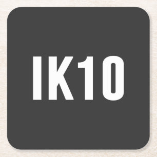 IK, Impact Protection, IK Rating, IK10 Rechteckiger Pappuntersetzer