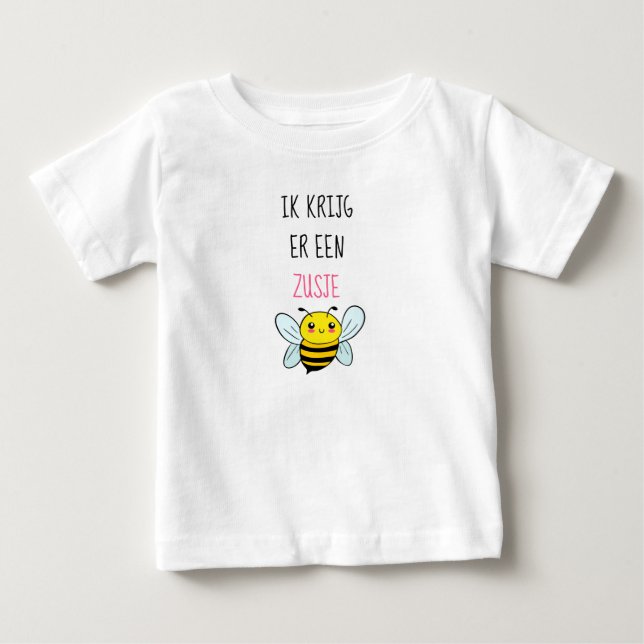 Ik krijg er een zusje bij baby t-shirt (Vorderseite)