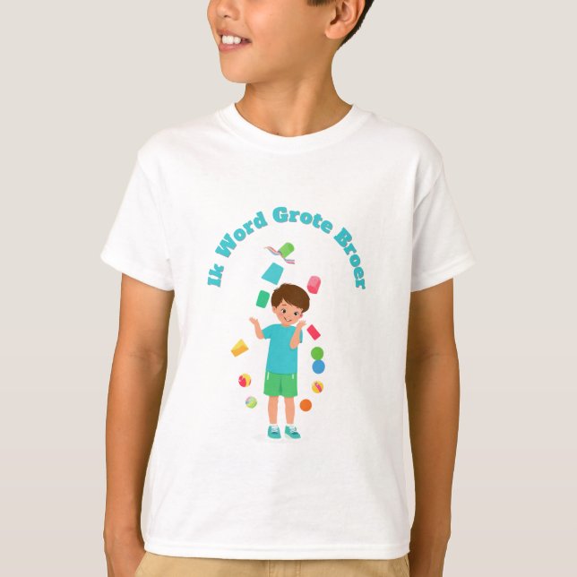 Ik Word Grote Broer design T-Shirt (Vorderseite)