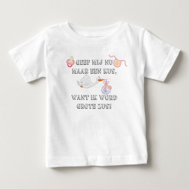 Ik word grote zus baby t-shirt (Vorderseite)