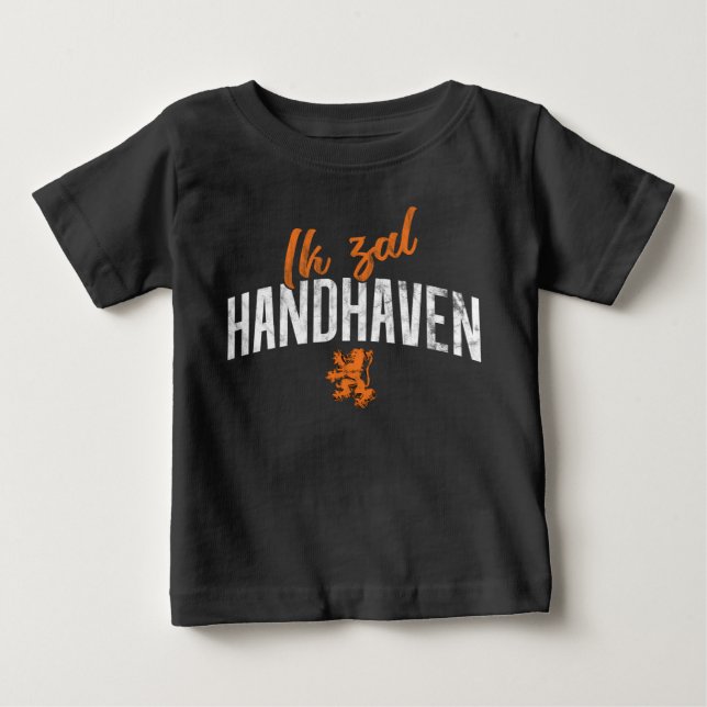 Ik Zal Handhaven Dutch Motto Baby T-shirt (Vorderseite)