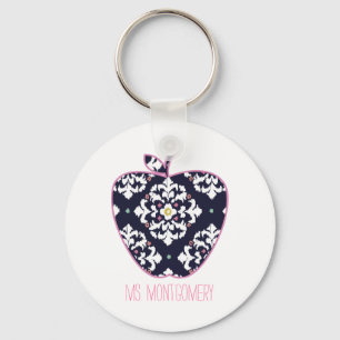 Ikat Apple Lehrer Schlüsselanhänger