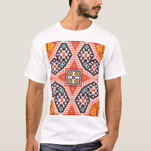 Ikat Aztec: Ethnische Streifentextur T-Shirt