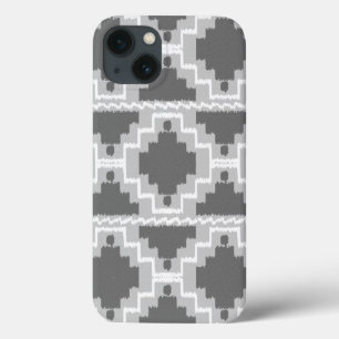 Ikat Aztec-Muster - Dunkel- und Hellgrau Case-Mate iPhone Hülle