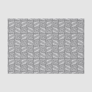 Ikat Aztec Muster - Schatten von Grau/Grau Seidenpapier