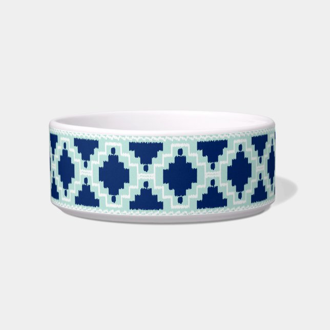 Ikat Aztec Pattern - Indizes und hellblau Napf (Links)
