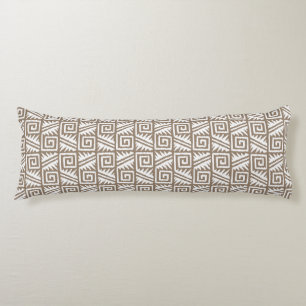 Ikat-Aztek-Muster - Taupe-Beige und Creme Seitenschläferkissen