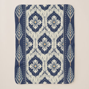 Ikat-Blumen-Paisley-Muster Sherpadecke