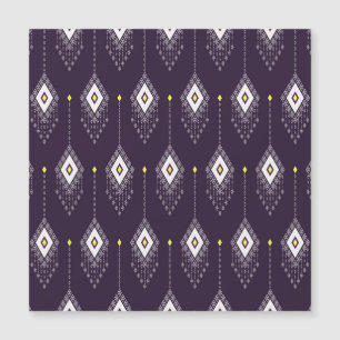 Ikat Chandelier Pattern: Vintages Textildesign Magnetkarte