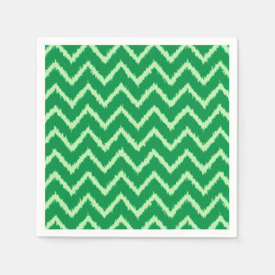 Ikat Chevrons - Kiefer und hellgrün Serviette
