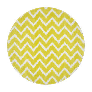Ikat Chevrons - Senfgelb und weiß Schneidebrett