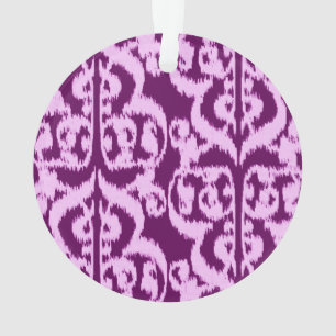 Ikat damas mauresque - violet et orchidée
