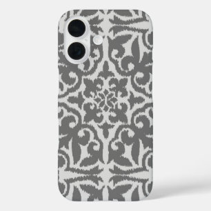 Ikat-Damaskmuster - Hell- und Mittelgrau title_seo2