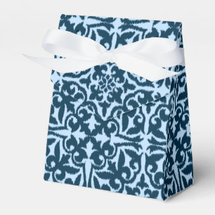 Ikat-Damasmuster - Dunkle Indizierung und hellblau Geschenkschachtel