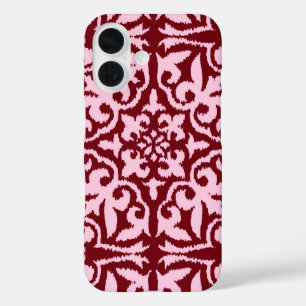Ikat-Damast-Muster - Burgund und Rosa title_seo2