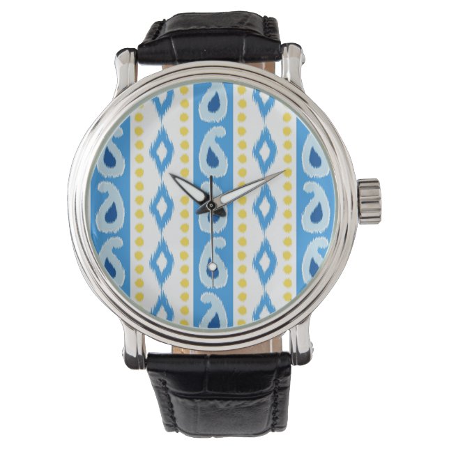 Ikat Design #3 @ Emporio Moffa Armbanduhr (Vorderseite)