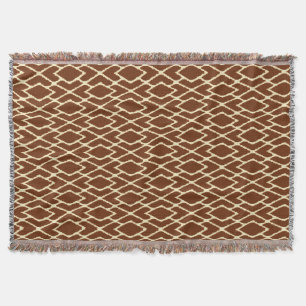 Ikat-Diamanten - Schokoladenbraun und Sahne Decke
