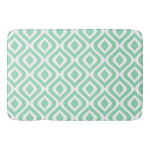 Ikat Diamond Muster in Minz Green Badematte