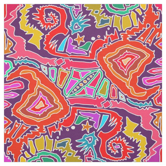 Ikat-Doodrot Stoff (Muster)