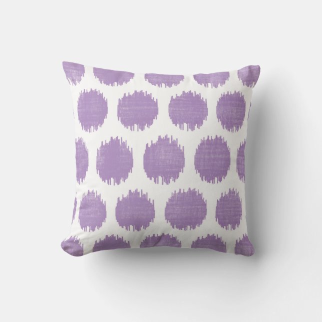 Ikat Dots, Lilac Kissen (Vorderseite)