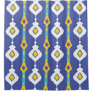 Ikat, ein nahtloses ethnisches Muster. Duschvorhang
