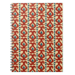 Ikat Elegance: Nahtloses Muster. Notizblock