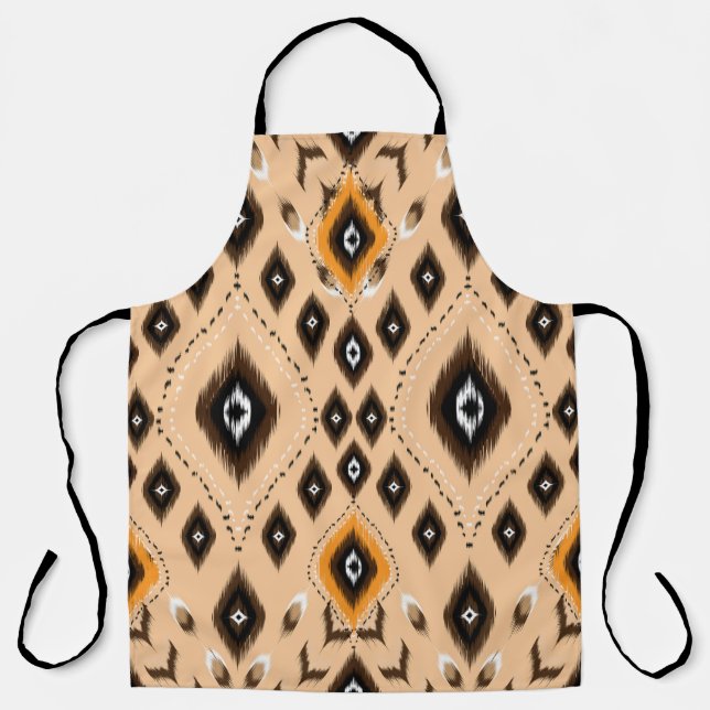 Ikat Ethnic Geometric Folklore Muster Schürze (Vorderseite)