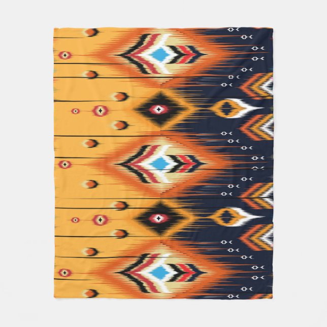 Ikat, ethnisch-aztekisches Stammesmuster. Fleecedecke (Vorderseite)