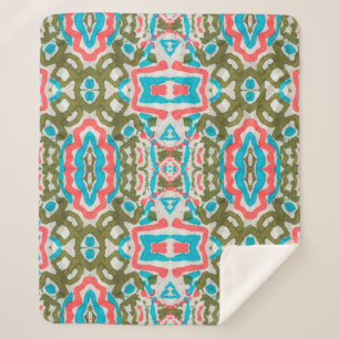 Ikat Ethnisches Abstraktes Muster. Shaman Pattern. Sherpadecke