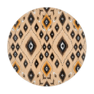 Ikat-ethnisches geometrisches Folklore-Muster Schneidebrett