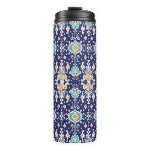 Ikat Geometric: Folklore Orientale Ornament. Thermosbecher